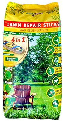 easyseed Lawn Patch Repair Coated Grass Seeds Fast Growing Premium Hard Wearing Play Area Shade - Sun No Ground Pre-Work Required Scatter The Pellets and Water