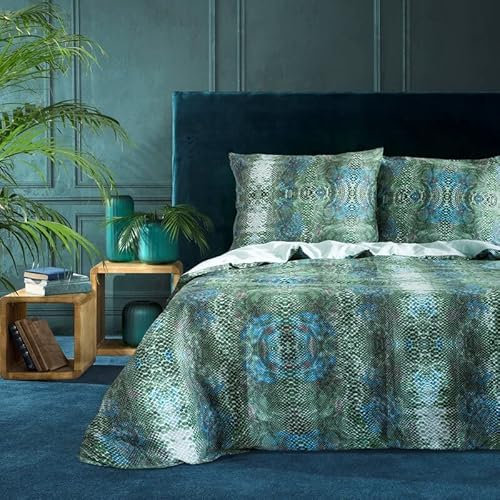 Satin-BETTWÄSCHE-Set Nike 38 160X200 cm, 2-TLG. 70X80 cm GRÜN