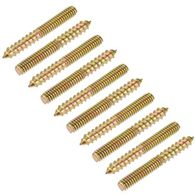 METALLIXITY Doppelseitige Schrauben (1/4–20 x 2 Zoll) 20 Stück, Stockschrauben selbstschneidende doppelseitige Schrauben – für Reparaturen zu Hause