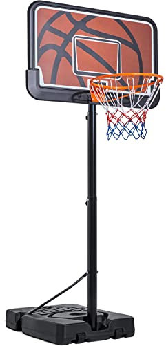 Yaheetech 233 bis 308 cm Höhenverstellbarer Basketballständer Mobile Basketballanlage für Indoor oder Outdoor Basketballkorb mit Wasser oder Sand Befüllbar