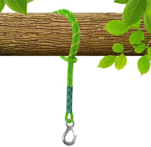 Awroutdoor Schaukel Befestigung, Hängematte Befestigung Befestigungsset Aufhängung Hängesessel Befestigung mit 1 Edelstahl Schwerlast Karabinern, für Camping, Ausflüge, Unterhaltung usw (0.6M, Grün)