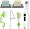 QeeHeng Household Cleaning Brushes,7 PCS Hand-held Groove Gap Cleaning Tools,Window Blind Duster Brush,Window or Sliding Door Track Cleaning Brush and Keyboard,Air Conditioner,Car Vents (7 PCS)