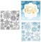 Estivaux Weihnachtliche Schneeflocken-Hintergrund, transparente Stempel für Kartenherstellung und Journaling, Weihnachts-Schneeflocken, Gummistempel, Winterurlaub, Schneeblumen, Stempel für