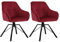 WOLTU Esszimmerstühle drehbar 2er Set, für Esszimmer Wohnzimmer, Bequeme Küchenstühle gepolstert mit Armlehnen Rückenlehne, mit Samtbezug, Bordeaux