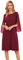 Cocktailkleid Damen Sommer Kleid 3/4 Ärmel Casual Chiffon Kleid Loose Fit Elegant Cocktailkleid Freizeitkleid M Weinrot CLK041A23-11