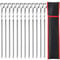 Grillspieße 12 Stück, Grill Kabob Spieße 39cm Edelstahl Lange Spieße Schaschlikspieße Fleischspieße, für Lagerfeuer Oder Grillschale