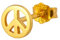 Ohrring LULU COPENHAGEN GOLD PLATED 925 LULU1379 PEACE GOLD, Taglia unica, Gelbgold, Kein Edelstein