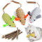 Jouet pour Chat Souris Jouets Herbe à Chat Bâtonnets Herbe à Chat Matatabi Baton Peluche Jouets pour Chats Intérieur (10 Pcs)