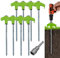 8 Screw In Tent Stakes, Ground Anchors Screw in, Heavy Duty Metal Stake Ground Anchor Peg Threaded Tent Spikes, Screw in Camping Tent Pegs with Hex Socket for Camping and Outdoor 20CM (Green)