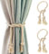 2 Stück Vorhangseil Raffhalter, Raffhalter Vorhang Seil Curtain Rope Buckle Handgemachte Vorhang, Vorhang-Raffhalter, Baumwolle, Handgewebt, Raffhalter, Vorhangbänder für Vorhänge (Beige)