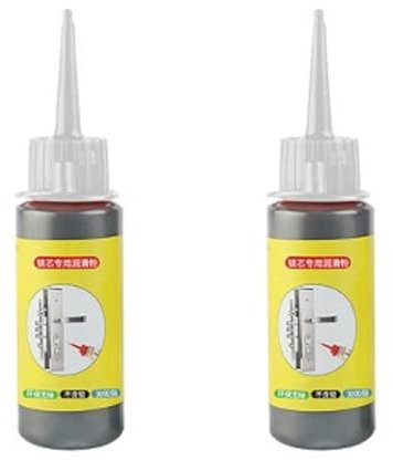 2 Pièces 60 Ml Poudre de Graphited, Lubrifiant de Serrure de Porte, Lubrifiant Graphite Polyvalent,lubrifiant Pour Serrures de Porte, Accessoires D'entretien Des Clés Pour