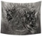 Wikinger Nordischer Wolf Wandteppich - Nordische Mythologie Wandteppich Wolf Valknut Digitaldruck Kunst Wand - Mittelalterliche Große Wandbehang Wandteppiche Für Schlafzimmer Wohnkultur(110X150CM)