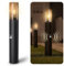 SSC-LUXon VARDA Garten Standleuchte mit Bewegungsmelder & Dämmerungssensor inkl. LED Birne E27 extra warmweiß Vintage Wegeleuchte