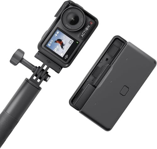 DJI Pack Aventura Osmo Action 4 - Cámara Sumergible 4K/120 fps, Sensor de 1/1.3 Pulgadas, D-Log M y 10 bits, Campo de visión de 155º, hasta 7.5 h con 3 baterías adicionales para Grabar Vlogs