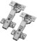 Set di 2 cerniere angolari BLUM 71B3580 110° con chiusura automatica incl. piastra di montaggio 173L8100 e viti di sistema
