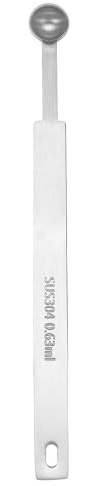 sourcing map Single Measuring Spoon 1/8tsp (0.63ml) Teaspoon/Tablespoon 304 Stainless Steel Single Tiny Square Bowl Measuring Spoon Long Handle Measure Scoop