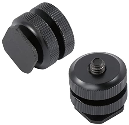 Operitacx Lot de 3 Adaptateurs Griffe Porte-Accessoires en Alliage D'aluminium 1/4 Pouce, Photo Vidéo Compact, Fixation Stable pour Flash et Accessoires Caméra, Noir, Usage Reflex Numérique