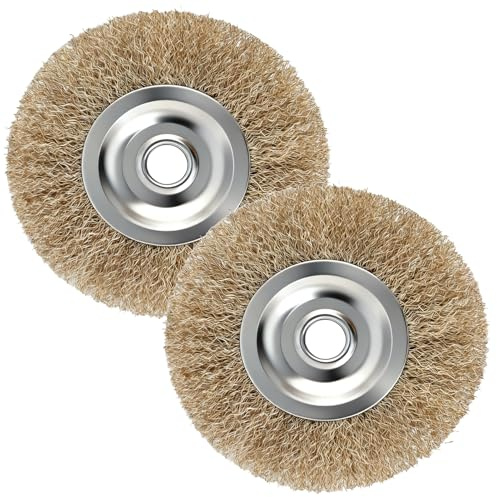 2 Pcs Wire Wheel Brush for Patio Cleaner Wire Brush Replacement – Heavy Duty Wire Wheel for Outdoor Cleaning, Moss, Rust & Debris Removal from Concrete, Paving, and Joints