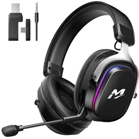 MANKIW Auriculares Gaming 7.1 Bluetooth 6.0 con Micrófono ENC