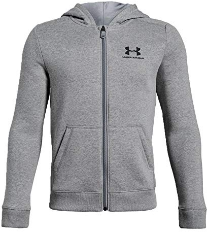 Under Armour Unisex Kids Eu Cotton Fleece Full Zip Warm-up Top