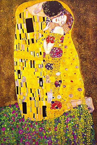 1art1 Gustav Klimt XXL Poster Der Kuss, 1908 Plakat | Bild 120x80 cm