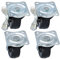 com-four® 4 Möbel Lenkrollen zum anschrauben - Tischrollen 2x mit und 2x ohne Bremse - Schrankrollen mit Schwenklager (04 Stück - 50mm 160kg)