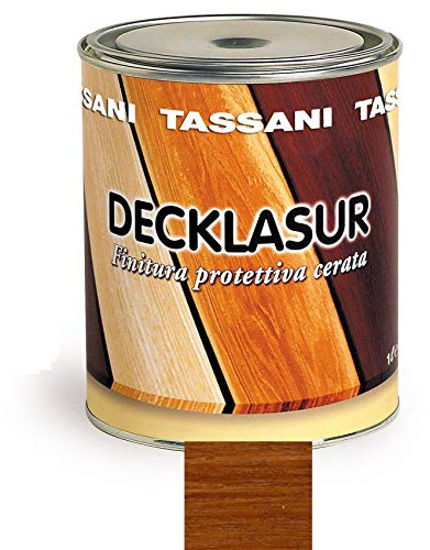 Decklasur Finitura Protettiva per Legno Cerata TASSANI Varie Colorazioni Lt.1 (Noce Chiaro 9320556)