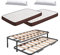 HOGAR24 ES Cama Nido Metálica Reforzada + 2 Colchones Viscoelasticos Viscobrown + 2 Almohadas De Fibra Resinada, 105x190 cm