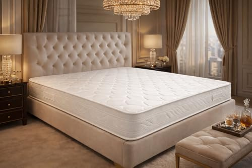 Literie Julien Matelas Très Ferme pour Canapé Lit 130x190 x 15 cm - 5 Zones de Confort - Noyau Poli Lattex HR Dernière Génération - Très Respirant