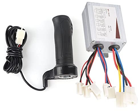 Dilwe Scooter Controller, langlebiger 500W Motor Brushed Speed Controller mit Gasgriff(36v500W)