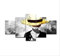 BLAIISRY Leinwand Hd Bilder Wandkunst One Piece Monkey D. Ruffy Gemälde Anime Poster Wohnzimmer Dekor Modulare 5 Stücke 150X100 cm Rahmenlose …