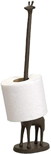 TentHome Porte Papier Toilette Vintage Métal, Noir (Girafe)