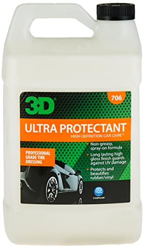 3D Ultra Protectant Tire Shine - Long Lasting, High Shine Tire Spray - Excellent Protectant for Rubber & Vinyl 1 Gallon