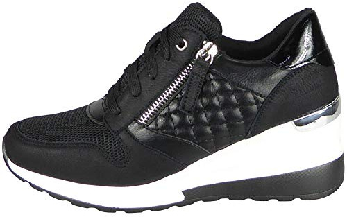 Ladies Wedge Trainers Womens Lace Up Comfy Classic Pumps Sneakers Shoes Size Black 8