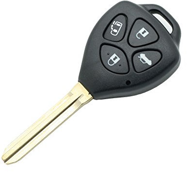 BROVACS Carcasa de repuesto compatible con Toyota 4 botones de entrada remota sin llave para llave de mando a distancia PG408