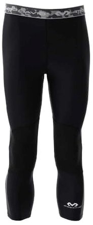 McDavid Compression Pants Tights. ¾-Length with Knee Support. for Basketball and Other Sports. Men and Women. Leggings Baselayer. (Black, Large)