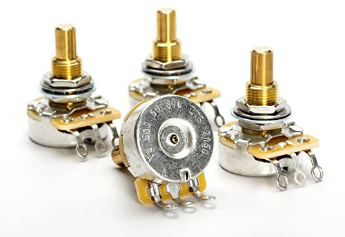 500 K Audio Pot Pack, CTS, geringes Drehmoment (0,5 Zoll Buchse, fester Schaft) (4 Stück)