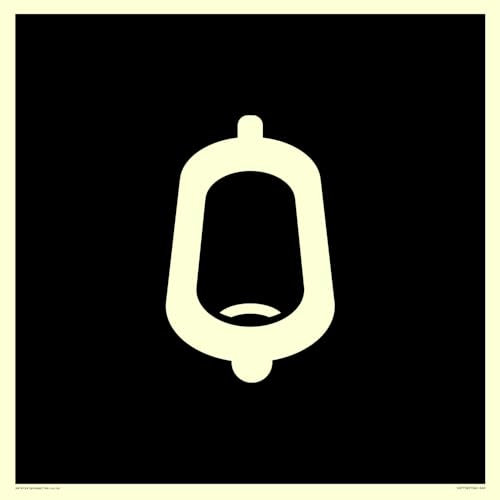 Urinal Toilet in black panel Sign - 400x400mm - S40