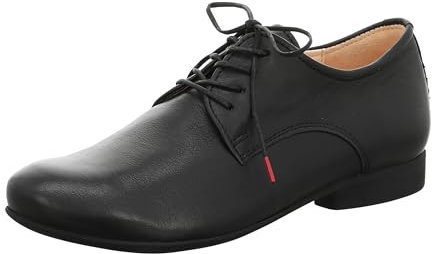 Think! Damen GUAD2 chromfrei gegerbte nachhaltige Halbschuhe, SCHWARZ 0030