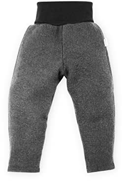 Ehrenkind® Walkhose aus Bio-Wolle & Bio-Baumwolle | Baby Hose | Wollwalk Hose | Standard 100 by Oeko-TEX | hellgrau 134/140