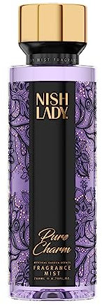 NishLady Body Mist - Fragrance Mist – Body Spray - Body Parfüm - 260 ml - Perfekte Wahl für Tägliche Erfrischung und Besondere Momente (260 ml (1er Pack), Pure Charm)
