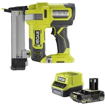 Pack RYOBI Agrafeuse à air comprimé R18GS18-0 - 18V One+ - 1 batterie 2.0Ah - 1 chargeur rapide RC18120-120