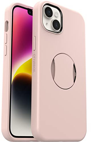 OtterBox iPhone 14 Plus OtterGrip Symmetry Series Case MADE ME BLUSH Pink | Only, built-in grip, sleek case, snaps to MagSafe, raised edges protect camera & screen