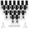 Agidea 20PCS Empty Nail Polish Bottles with Funnel, Empty Fingernail Polish Bottles Glass Rectangle with Brush & Mixing Balls Black 5ML