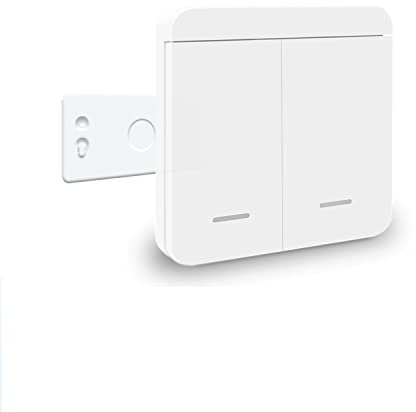 Tedeligo Kit de interruptor inalámbrico (1 interruptor - 2 botones), Relé de interruptor móvil de CA 220V 230V Receptor RF Transmisor de radio de 433Mhz Rango de control de 100 metros para iluminación