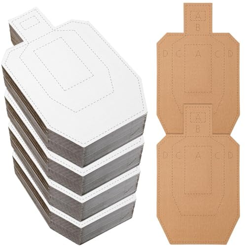 Hungdao 100 Pcs 40/100 Pcs IPSC Cardboard Targets for Shooting Classic Silhouette Targets for The Range Tactical Practice Competitions Tactical Training (30 x 18 Inch)