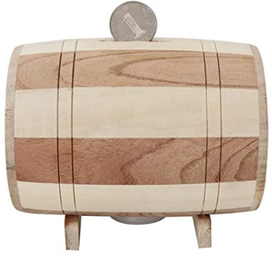 IRYZE Sparschwein Spardosen Spardose Weinfass Sparschwein Aus Holz, Personalisierte Bank Mit Kleiner Kapazität, Heimdekoration Sparbüchse Sparbüchsen