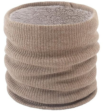 I Kua Fly Loop Schal Damen Herren Thermal Fleece Schlauchschal Winter Neckwarmer Herren Halstuch Winddicht Sportschal Halswärmer für Fahrrad Motorrad Skifahren (Khaki)