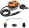 Irishom Steam Cleaners, 2500W Portable Handheld High Temperature Pressurized Steam Cleaner, Multi Purpose Steamer with Brush Heads for Kitchen Furniture Bathroom Car(1000ML, Orange)