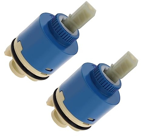 VGOL Lot de 2 cartouches hydrauliques unidirectionnelles de 40 mm de haut compatibles avec la plupart des robinets de douche en céramique et plastique